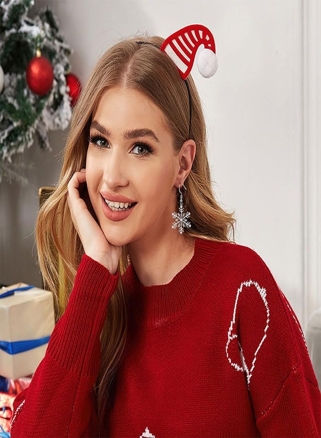 Yicadorn أقراط عيد الميلاد للنساء، أقراط متدلية على شكل ندفة ثلج، هدايا صغيرة، أقراط فضية لعيد الميلاد، أقراط شتوية متلألئة لعيد الميلاد، أقراط زينة عيد الميلاد - Image 2